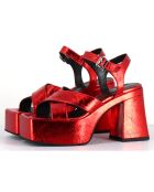 Sandales en Cuir Ameri rouges - Talon 10.5 cm