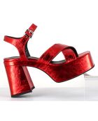 Sandales en Cuir Ameri rouges - Talon 10.5 cm