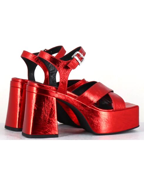 Sandales en Cuir Ameri rouges - Talon 10.5 cm