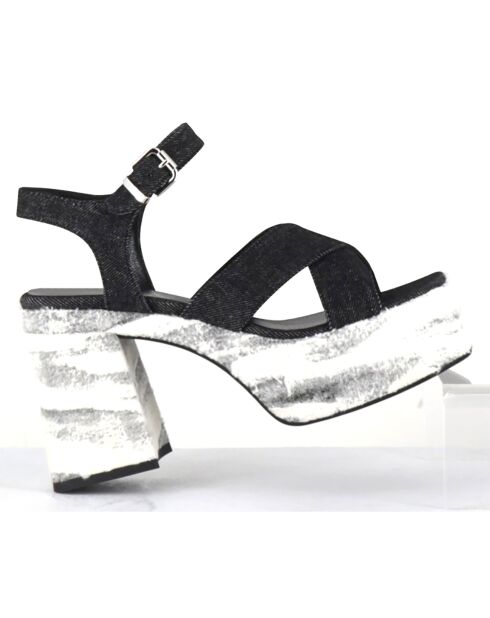 Sandales Amero noires - Talon 10.5 cm