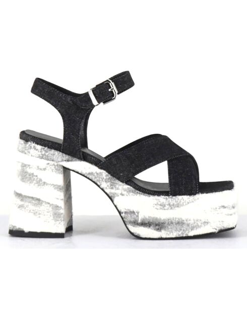 Sandales Amero noires - Talon 10.5 cm