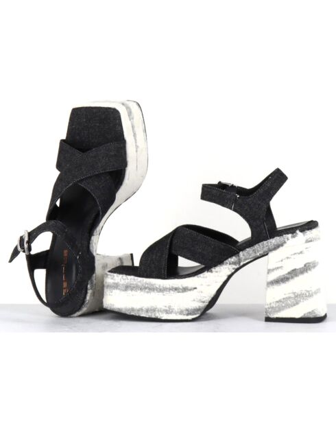Sandales Amero noires - Talon 10.5 cm