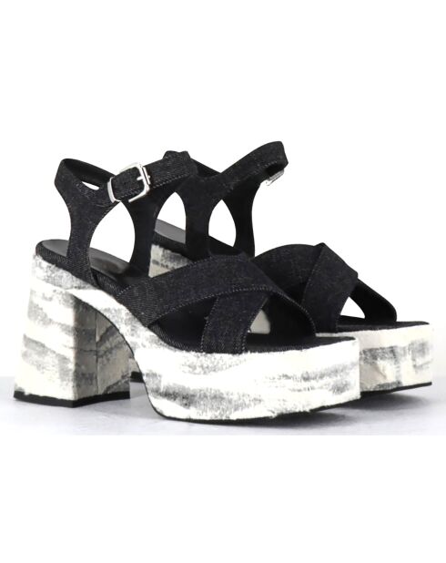 Sandales Amero noires - Talon 10.5 cm