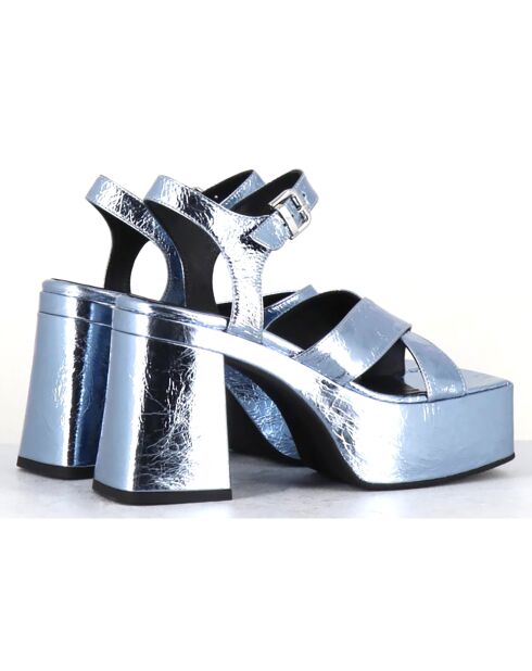 Sandales en Cuir Amerou lavande - Talon 10.5 cm