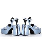 Sandales en Cuir Amerou lavande - Talon 10.5 cm