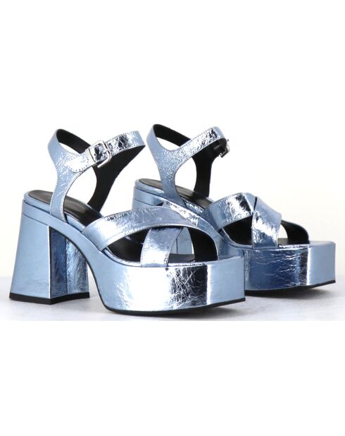 Sandales en Cuir Amerou lavande - Talon 10.5 cm
