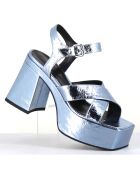 Sandales en Cuir Amerou lavande - Talon 10.5 cm