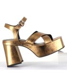 Sandales en Cuir Ameru bronze - Talon 10.5 cm