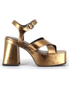 Sandales en Cuir Ameru bronze - Talon 10.5 cm