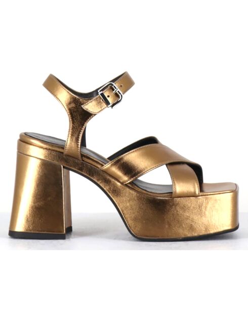 Sandales en Cuir Ameru bronze - Talon 10.5 cm