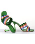 Mules en Cuir Anne multicolores - Talon 10 cm
