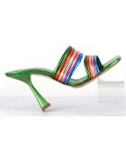Mules en Cuir Anne multicolores - Talon 10 cm