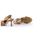 Sandales en Velours de Cuir Capa kaki
