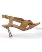 Sandales en Velours de Cuir Capa kaki