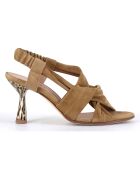 Sandales en Velours de Cuir Capa kaki