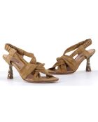 Sandales en Velours de Cuir Capa kaki