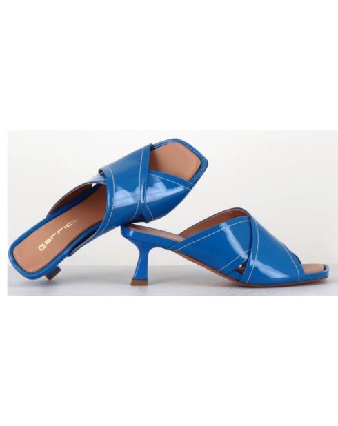 Mules en Cuir verni Cenza bleues