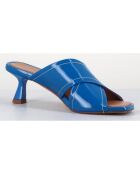 Mules en Cuir verni Cenza bleues