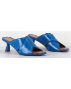 Mules en Cuir verni Cenza bleues