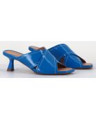 Mules en Cuir verni Cenza bleues