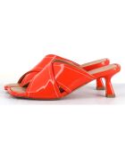 Mules en Cuir verni Cenza corail