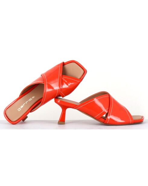 Mules Cenza de charol coral