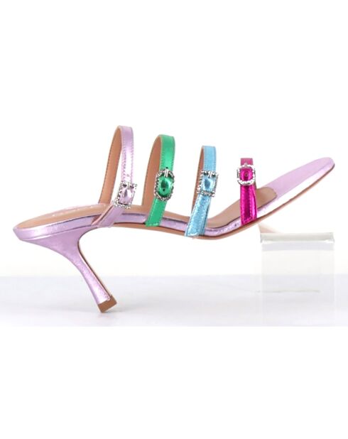 Mules en Cuir Cerno multicolores - Talon 8.5 cm