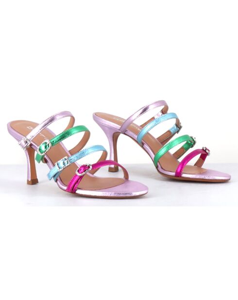 Mules en Cuir Cerno multicolores - Talon 8.5 cm