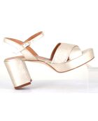 Sandales en Cuir Julia dorées - Talon 7.5 cm