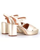 Sandales en Cuir Julia dorées - Talon 7.5 cm