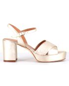 Sandales en Cuir Julia dorées - Talon 7.5 cm