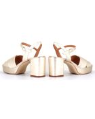 Sandales en Cuir Julia dorées - Talon 7.5 cm