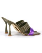 Mules en Cuir Kati multicolores - Talon 10 cm