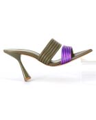 Mules en Cuir Kati multicolores - Talon 10 cm