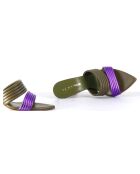 Mules en Cuir Kati multicolores - Talon 10 cm