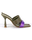Mules en Cuir Kati multicolores - Talon 10 cm