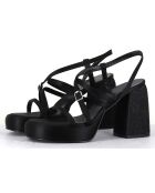 Sandales en Satin Sandau noires - Talon 10 cm