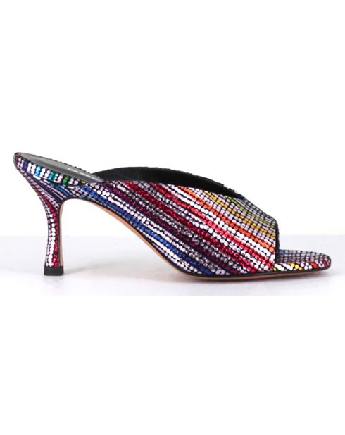 Mules en Cuir Sosta multicolores - Talon 8.5 cm