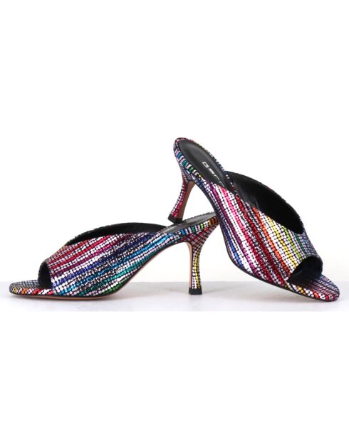 Mules en Cuir Sosta multicolores - Talon 8.5 cm