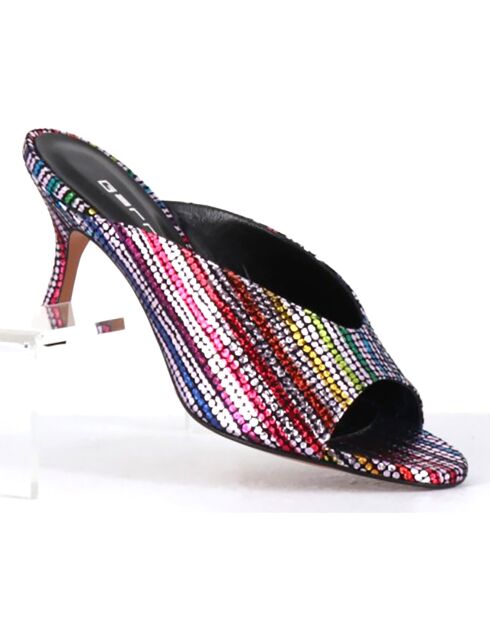Mules en Cuir Sosta multicolores - Talon 8.5 cm