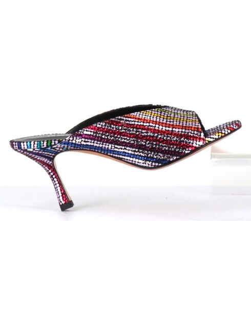 Mules en Cuir Sosta multicolores - Talon 8.5 cm