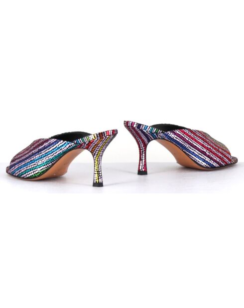 Mules en Cuir Sosta multicolores - Talon 8.5 cm