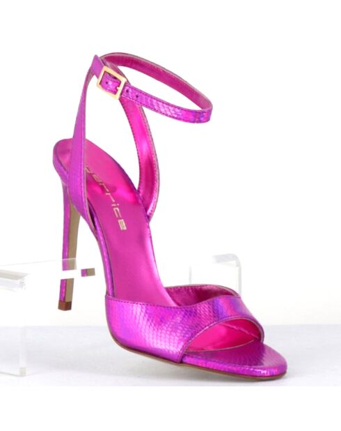 Mules en Cuir Tage fuchsia - Talon 10.5 cm