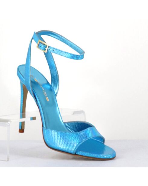 Sandali Tage in pelle turchese - tacco 10,5 cm