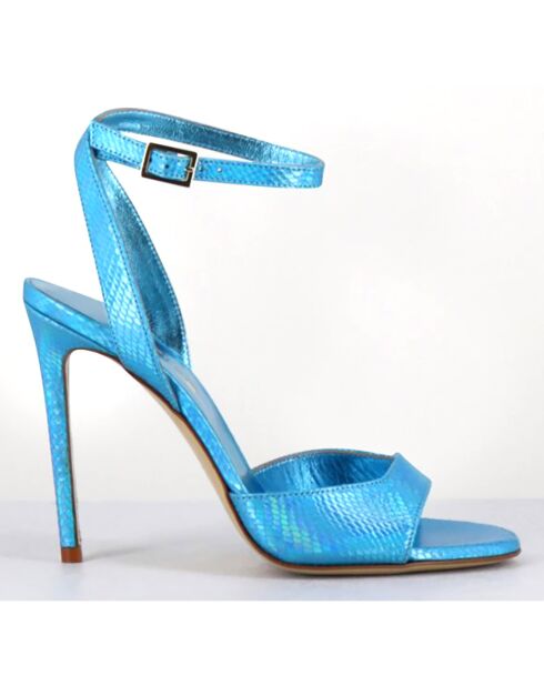 Sandali Tage in pelle turchese - tacco 10,5 cm