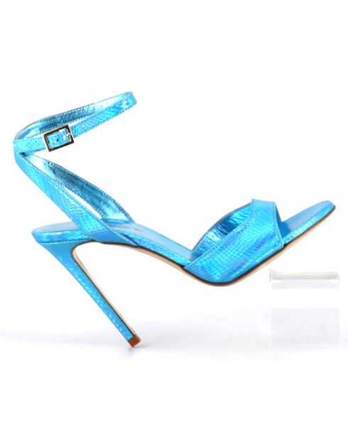 Sandales en Cuir Tage turquoise - Talon 10.5 cm