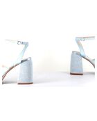 Sandales en Satin Tera bleues - Talon 10 cm