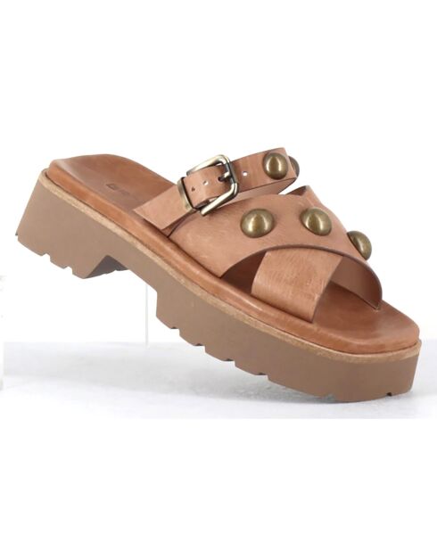 Sabot in pelle Camel Vizu