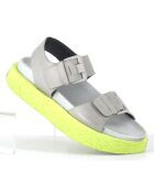 Sandales en Cuir multi grises