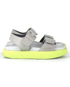 Sandales en Cuir multi grises